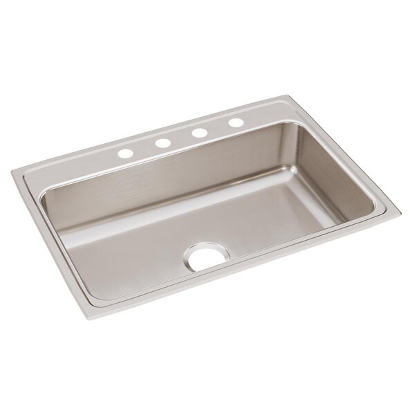 Lustertone Ss 31 X 22 X 7.6 Single Bowl Drop-In Sink With Quick-Clip